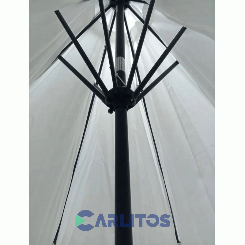 Sombrilla Steel Home 2.70 Mts- Tela Poliéster Blanca