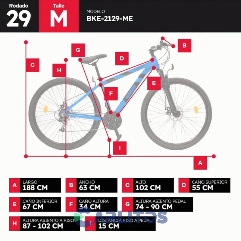Bicicleta Randers Todo Terreno Horus Disco MTB 29