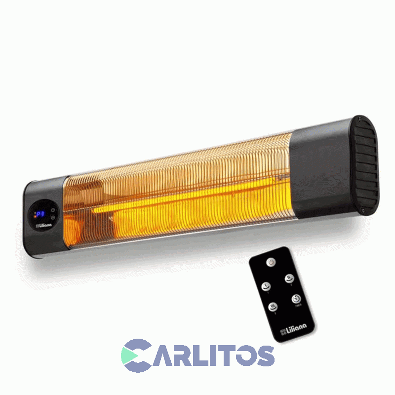 Calefactor Electrico Liliana Para Exterior Fibra De Carbono Cccp2200