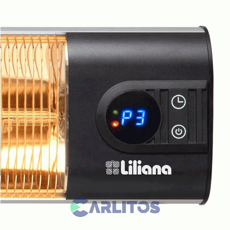 Calefactor Electrico Liliana Para Exterior Fibra De Carbono Cccp2200