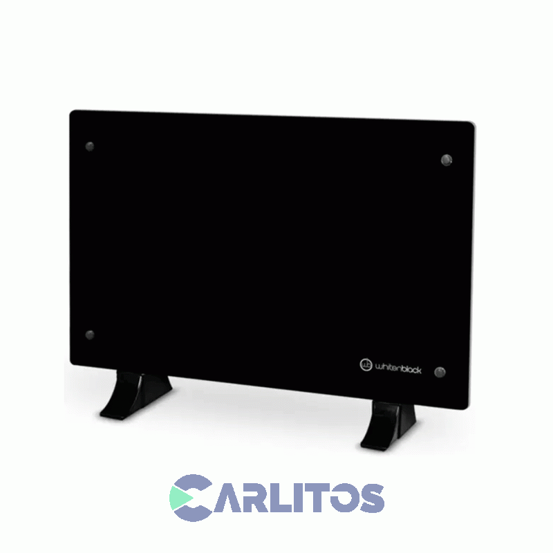 Estufa Panel De Vidrio Whitenblack De Pie/Pared 2200 Watts Wbpvwb02