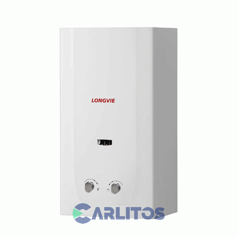 Calefon  A Gas Longvie Sin Llama Piloto C/ Sensor Y Valvula 14 Lts GE Cn514ss- Blanco