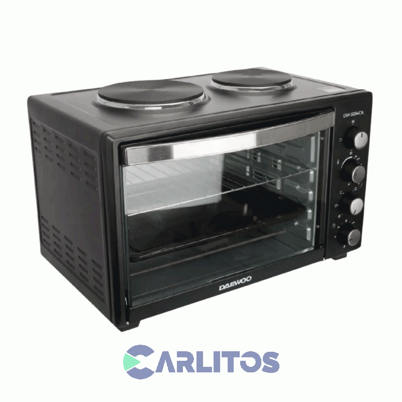 Horno Electrico Daewoo Grill Conveccion 55 Litros - 2 Anafes Dw-5094ca