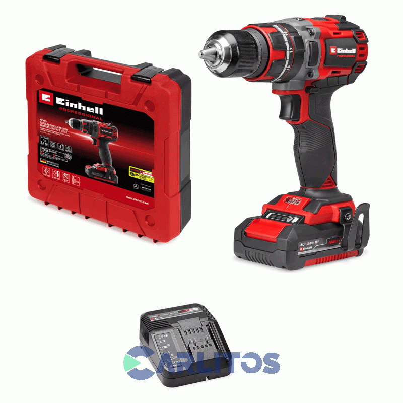 Taladro Atornillador Einhell 13 Mm Inalambrico 18 V 451421 Tp-Cd 18/60 Li-I Bl (1 X 2.0Ah)