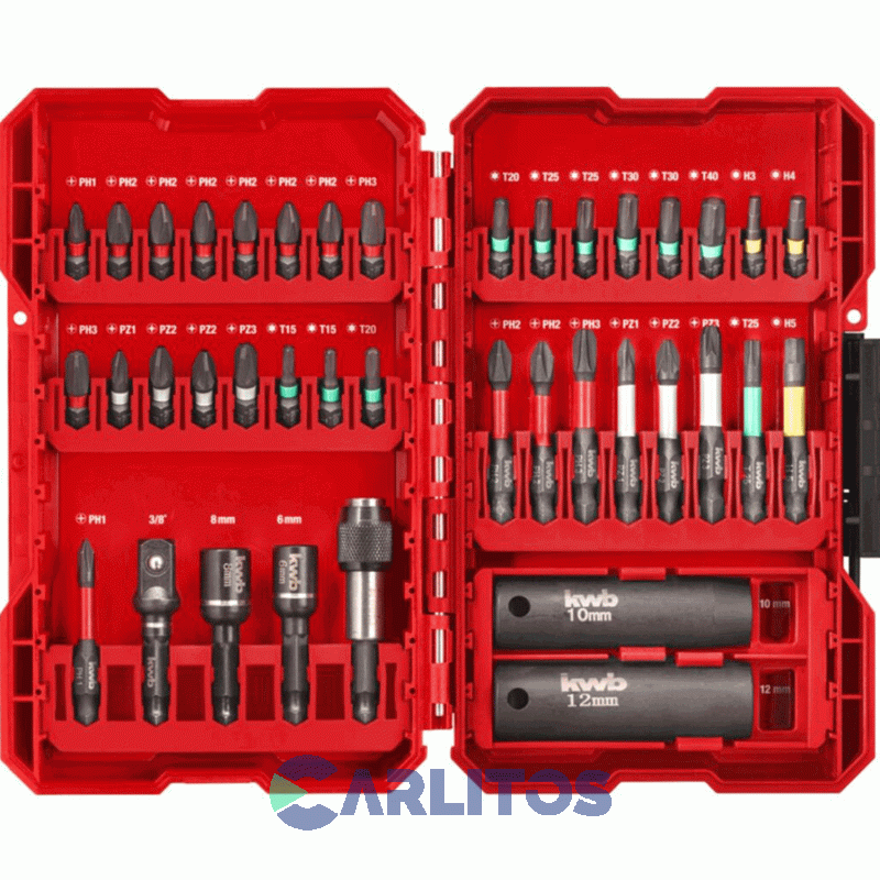Set De Puntas Y Accesorios Einhell 39 Piezas Con Maletin Kwb 49109010