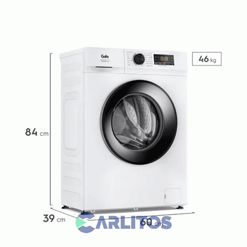 Lavarropa Carga Frontal Gafa 6 KG 1000 RPM Blanco Inverter Lfg06w Slim