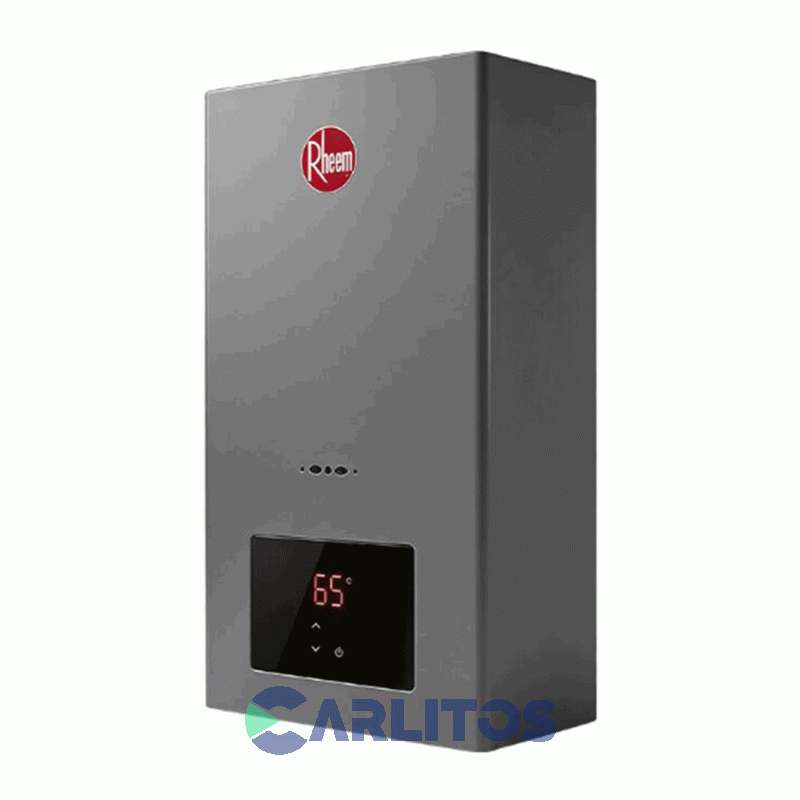 Calefon  A Gas Rheem Sin Llama Piloto Con Sensor 14 Lts Gn R7-14l-Gn-Xi-D-G Gris
