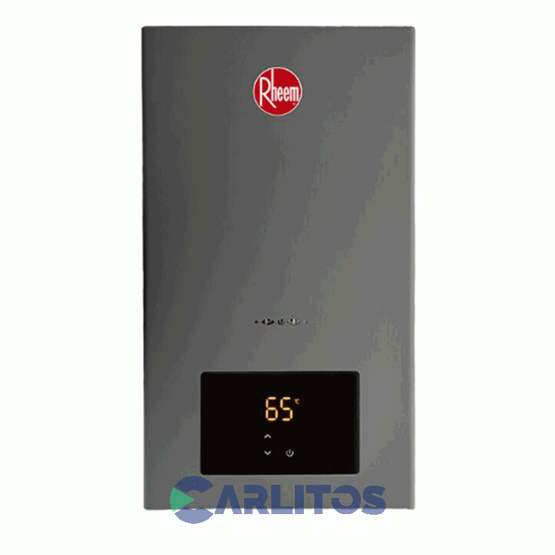Calefon  A Gas Rheem Sin Llama Piloto Con Sensor 14 Lts Gn R7-14l-Gn-Xi-D-G Gris