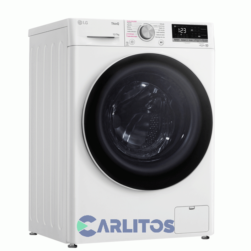Lavarropa Carga Frontal Lg Inverter 12 KG 1400 RPM Wifi Blanco Wm12wvc4s6