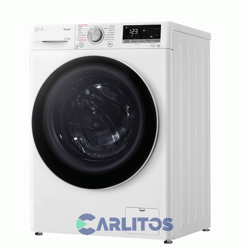 Lavarropa Carga Frontal Lg Inverter 12 KG 1400 RPM Wifi Blanco Wm12wvc4s6