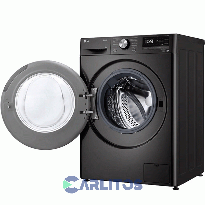 Lavasecarropa Lg Inverter 12+7 Kg 1400 RPM Negro Wd12bvc4s6