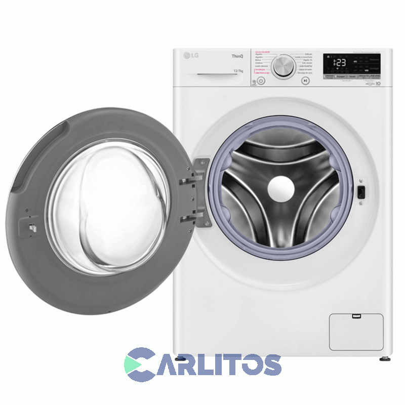 Lavasecarropa Lg Inverter 12+7 Kg 1400 RPM Blanco Wd12wvc4s6