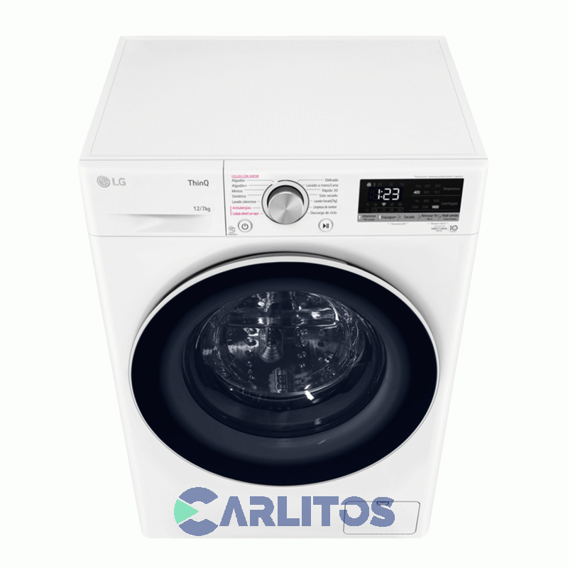 Lavasecarropa Lg Inverter 12+7 Kg 1400 RPM Blanco Wd12wvc4s6
