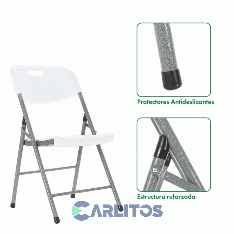 Silla Plegable Paris Garden Life Blanca T410000