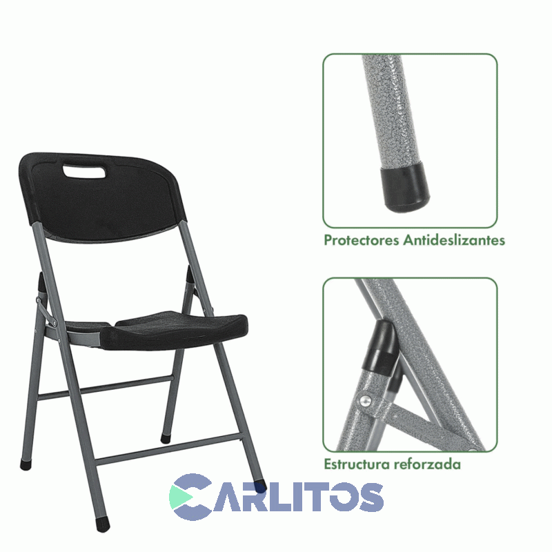 Silla Plegable Paris Garden Life Negra T410001