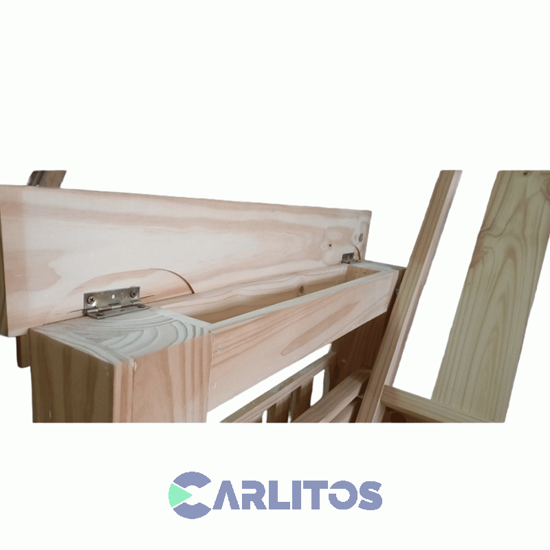 Futón 3 Cuerpos Revistero Pino Sin Lustre