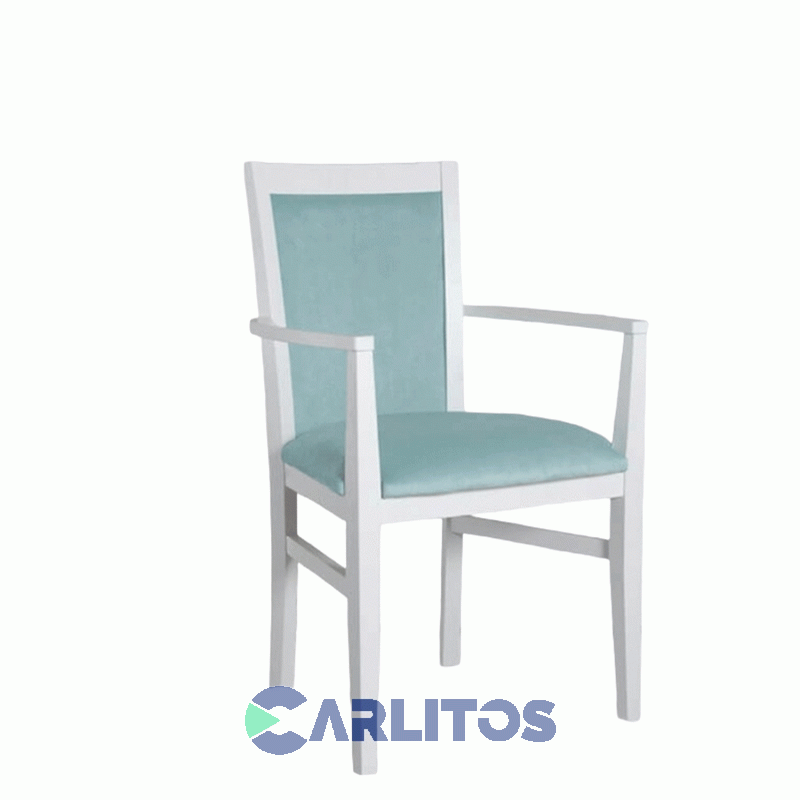 Sillón Camila Tapizado Tela Genoud Paraíso Blanco