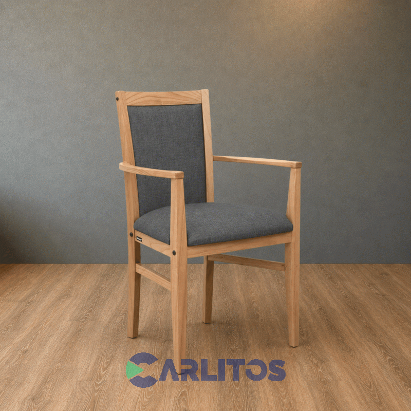 Sillón Camila Tapizado Tela Genoud Paraíso Roble