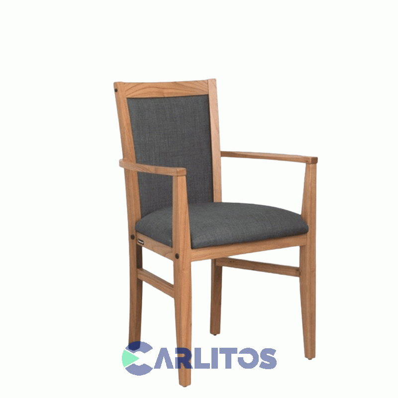 Sillón Camila Tapizado Tela Genoud Paraíso Roble