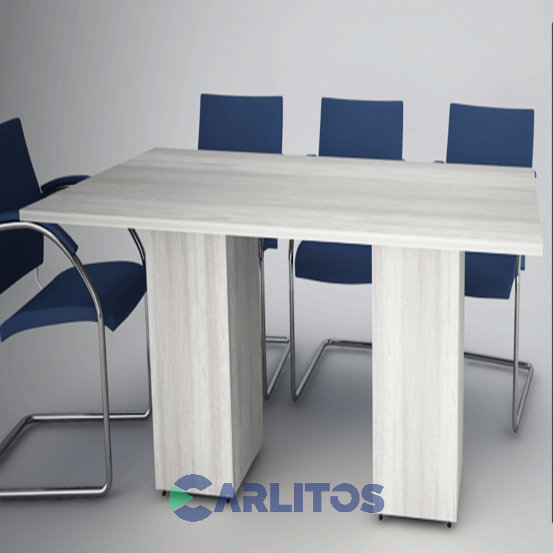 Mesa Directorio 2.20Mts Piro Muebles Grafito/Ceniza