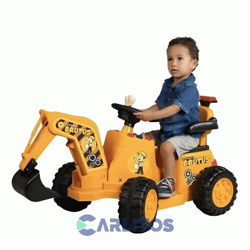 Excavadora Electrico Butus Amarilla 6 V. Biemme 086