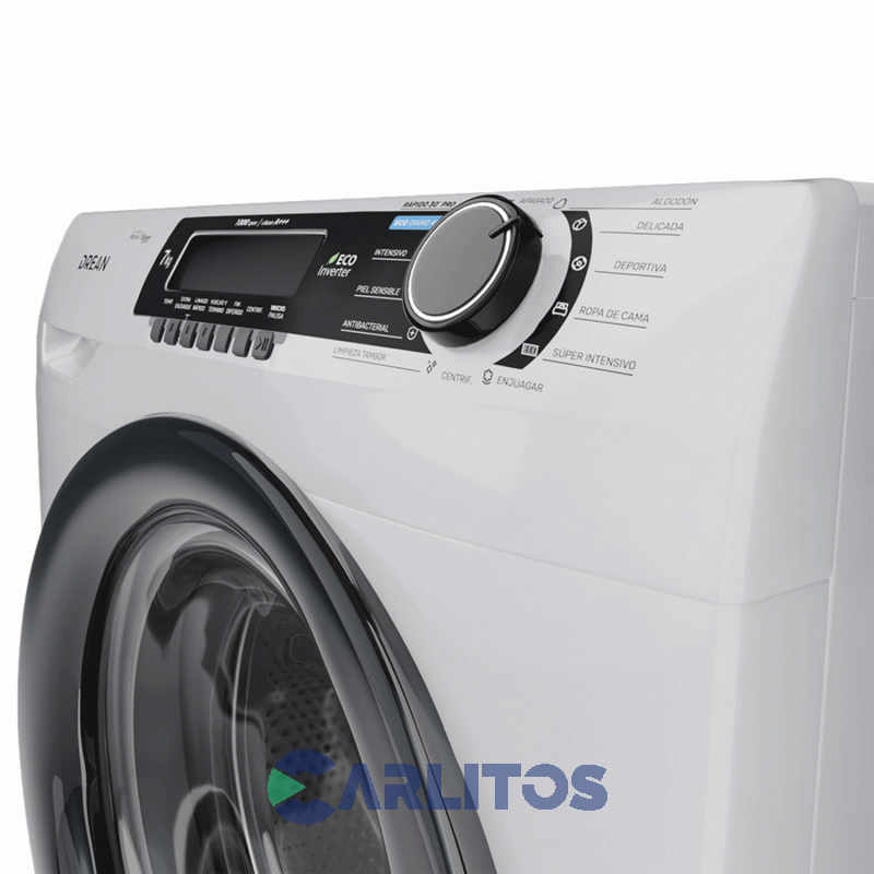 Lavarropa Carga Frontal Drean Inverter 7 KG 1000 RPM  Blanco Lcfdr0710sb0