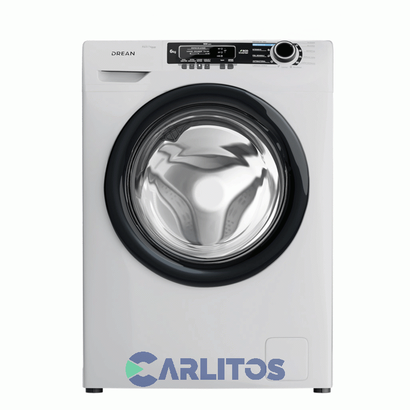 Lavarropa Carga Frontal Drean 6 KG 900 RPM Inverter Blanco Lcfdr0609lb0
