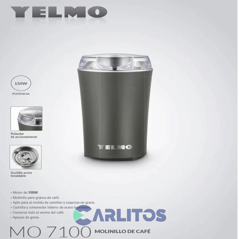 Molinillo De Café Yelmo Negro 150 Watts Mo-7100