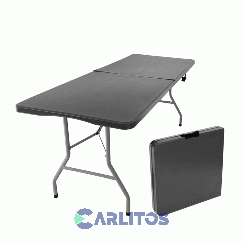 Mesa Plegable Multiuso Garden Life Con Estructura De Acero 1.80 Mts