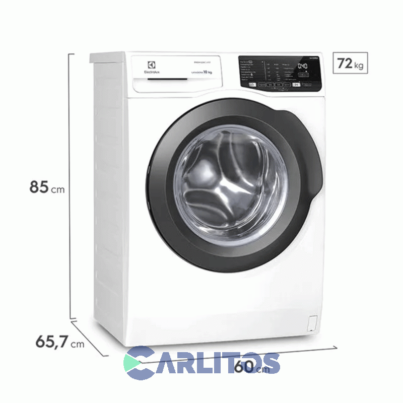 Lavarropa Carga Frontal Electrolux Inverter 10 KG 1200 RPM Blanco Elaf210b