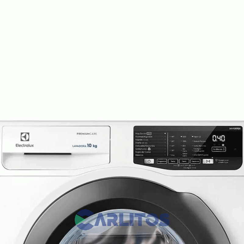 Lavarropa Carga Frontal Electrolux Inverter 10 KG 1200 RPM Blanco Elaf210b