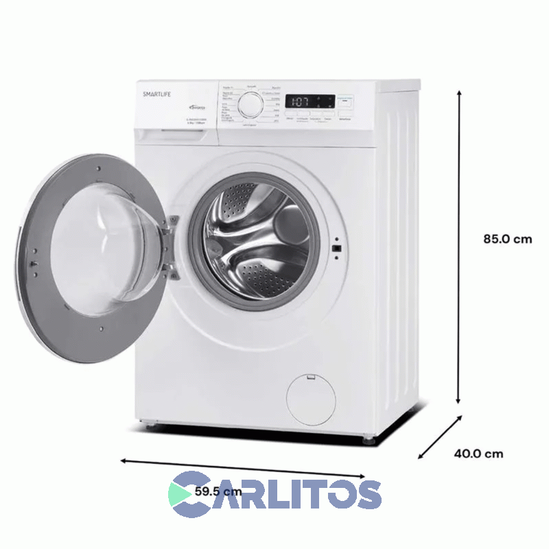 Lavarropa Carga Frontal Smartlife Inverter 6.5 KG 1200 RPM Blanco Sl-Wm26I0651200w