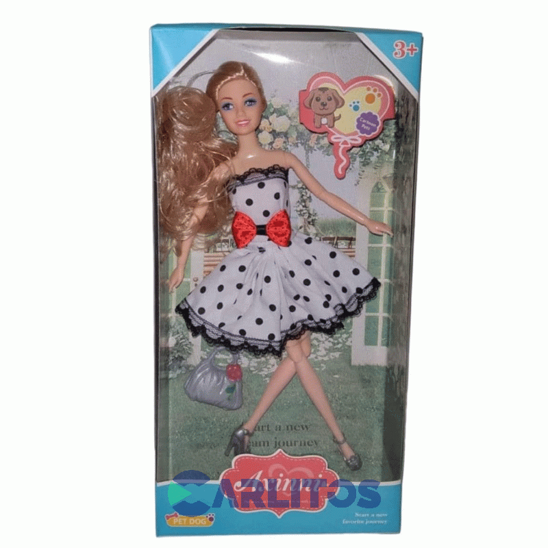Muñeca Con Vestido Y Cartera 6340-2 6600