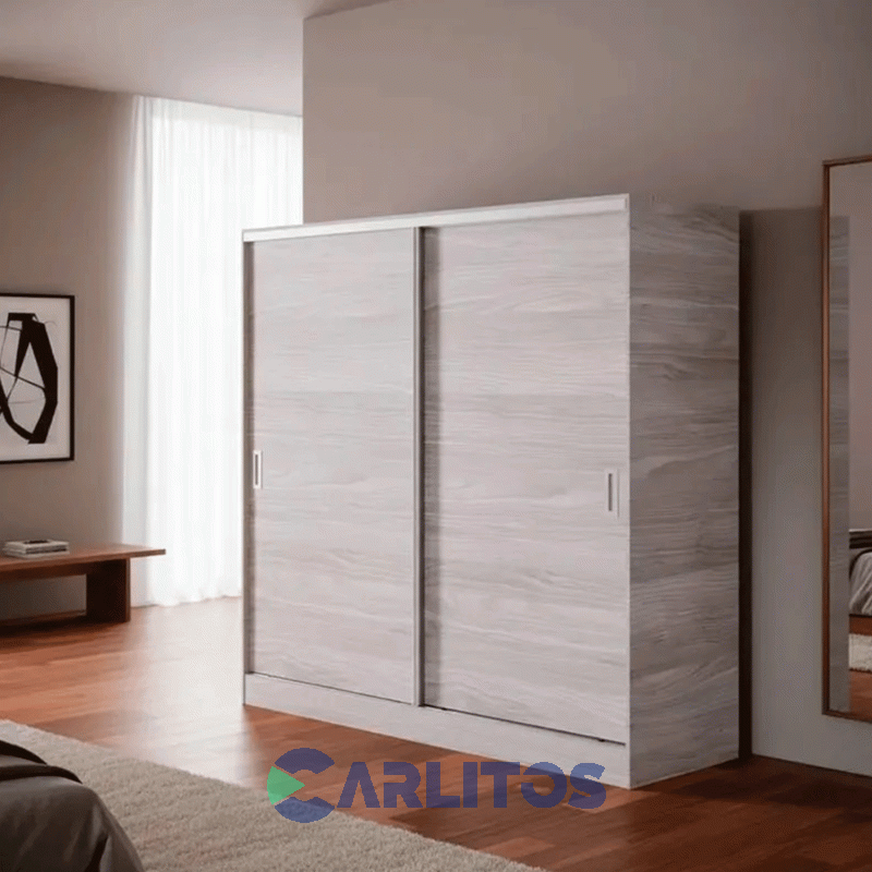 Placard 1.82 Mts Corredizo 2 Puertas 2 Cajones Orlandi Linea Suave Venecia