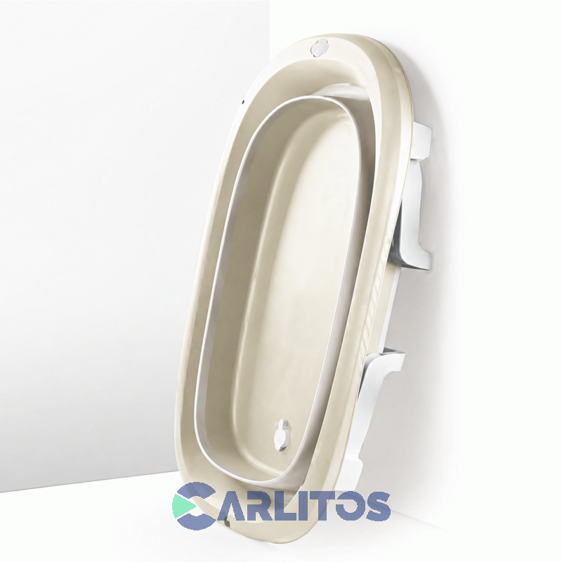 Bañera Plastica Imperio Plegable Con Patas Gris Con Blanco Latapy 7265
