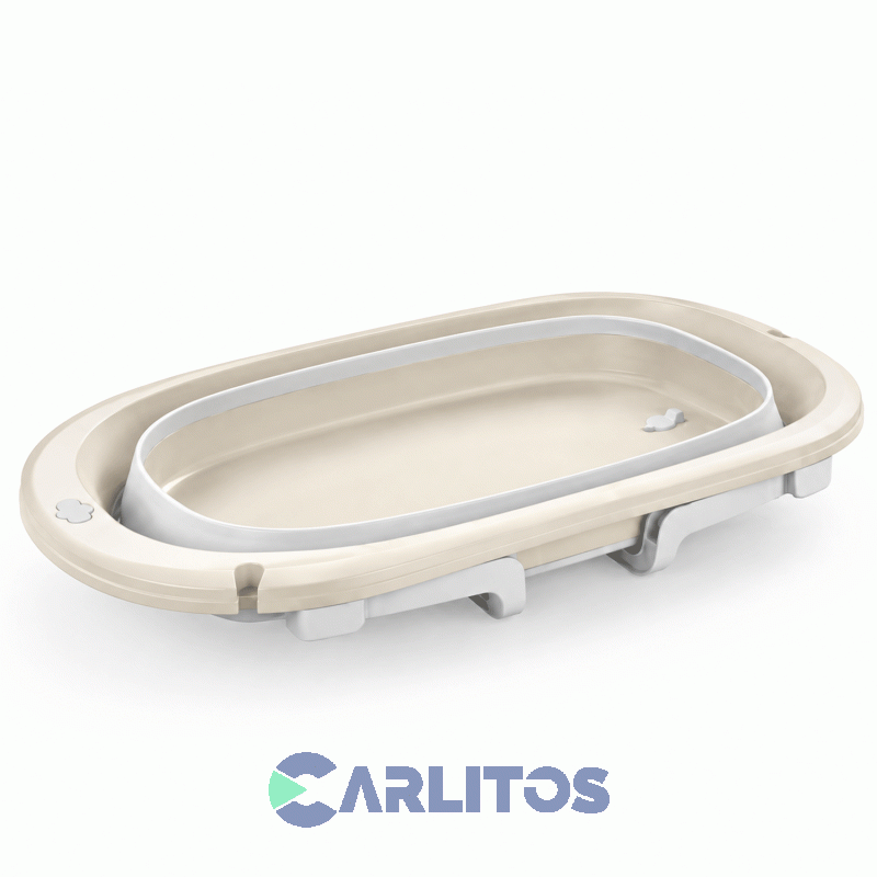 Bañera Plastica Imperio Plegable Con Patas Gris Con Blanco Latapy 7265