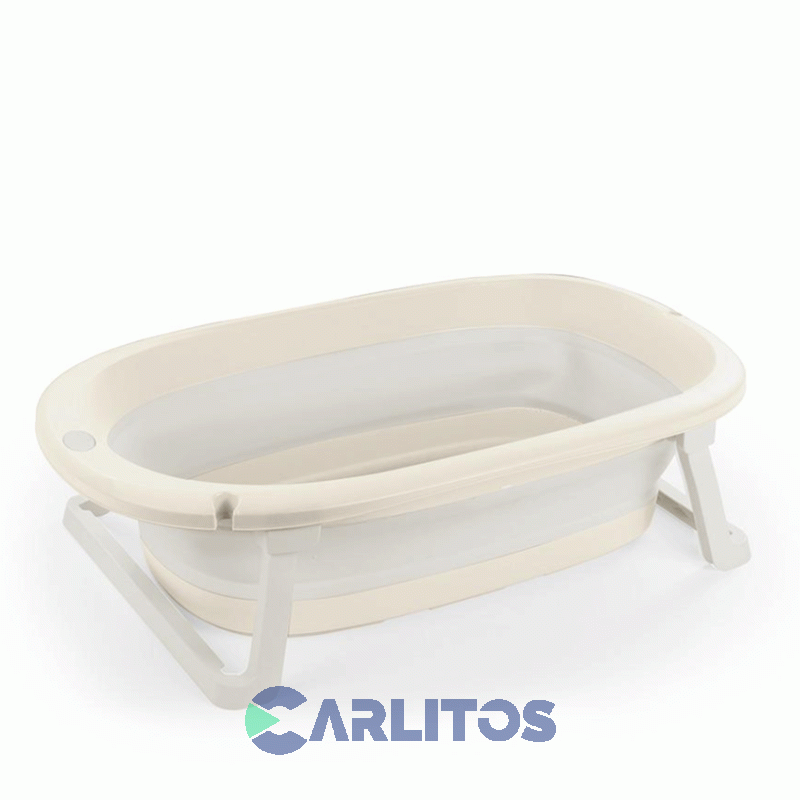 Bañera Plastica Imperio Plegable Con Patas Gris Con Blanco Latapy 7265