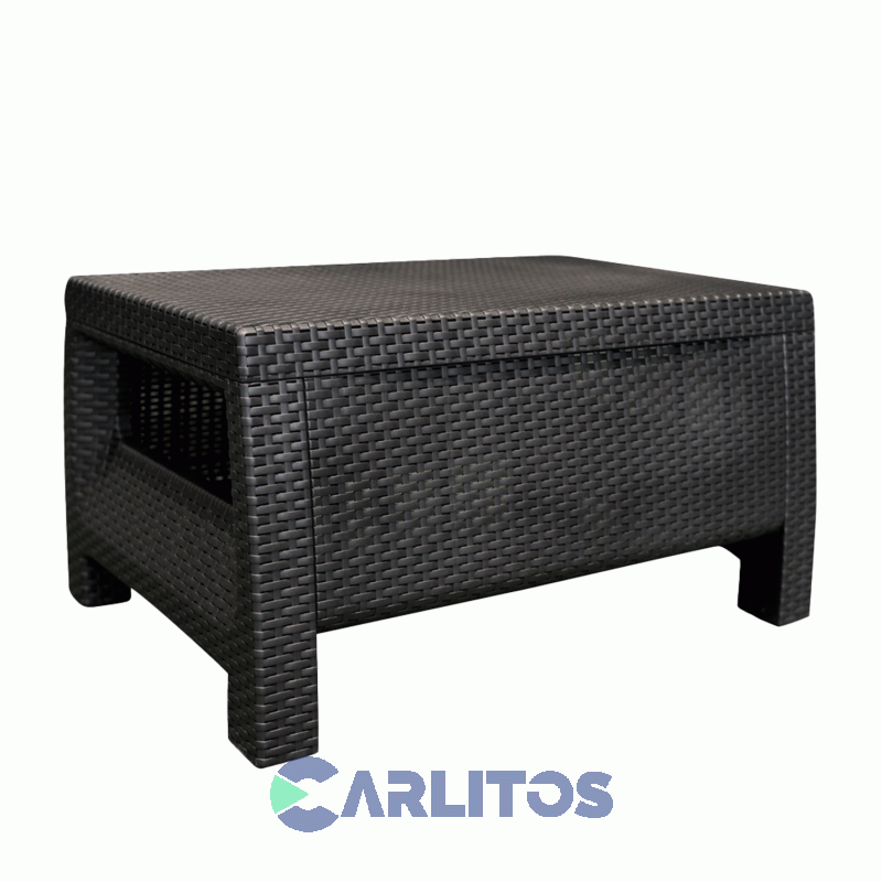 Mesa Ratona Simil Ratan Voss Bali 0.77 X 0.58 Color Grafito