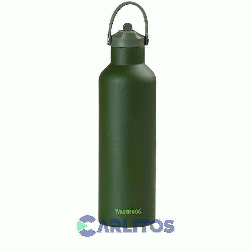 Botella De Acero Inoxidable Waterdog 750 Cc Hydro750gm Verde