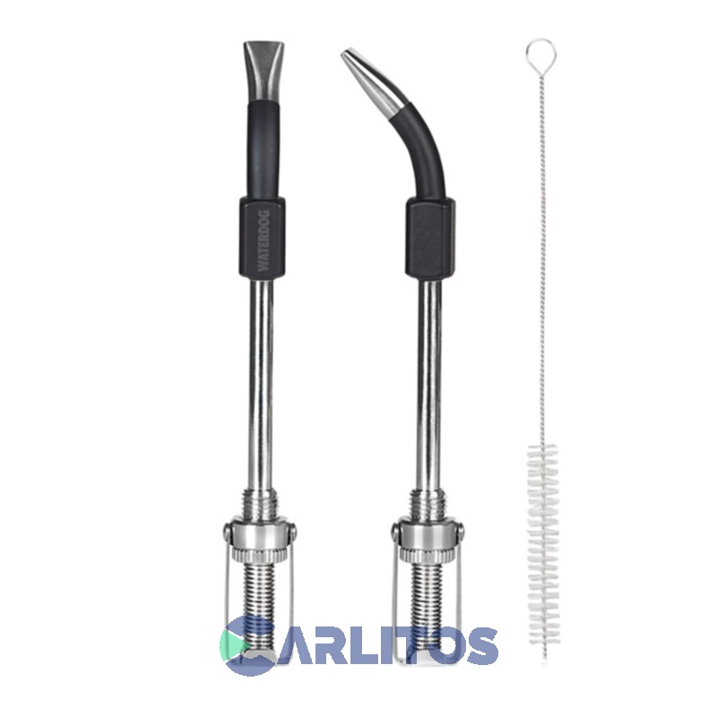 Bombilla Para Mate Waterdog Con Escobilla Bulb04bk Negro