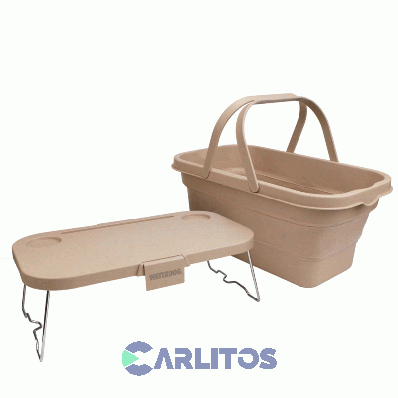 Canasta Waterdog Picnic Plegable Y Mesa 30 Lts Coolerlunch Beige