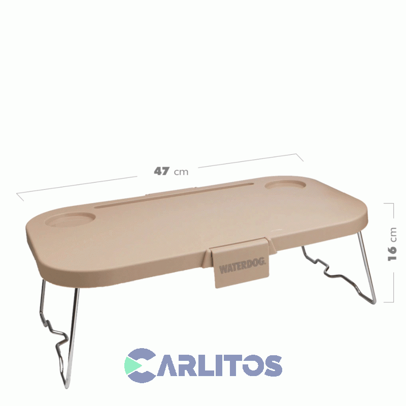 Canasta Waterdog Picnic Plegable Y Mesa 30 Lts Coolerlunch Beige