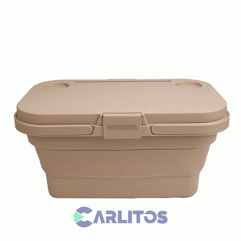 Canasta Waterdog Picnic Plegable Y Mesa 30 Lts Coolerlunch Beige