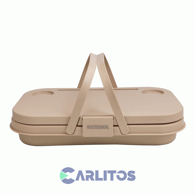 Canasta Waterdog Picnic Plegable Y Mesa 30 Lts Coolerlunch Beige