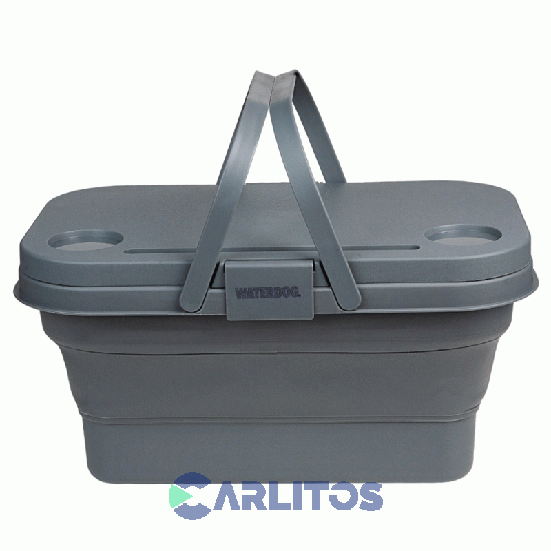 Canasta Waterdog Picnic Plegable Y Mesa 30 Lts Coolerlunch Gris