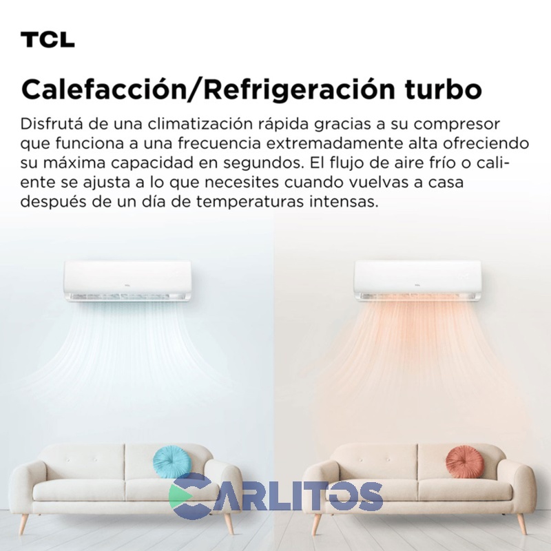 Aire Acondicionado Split Tcl 3350 Watts - Frio/Calor Taca3350fcsd/el5-sk