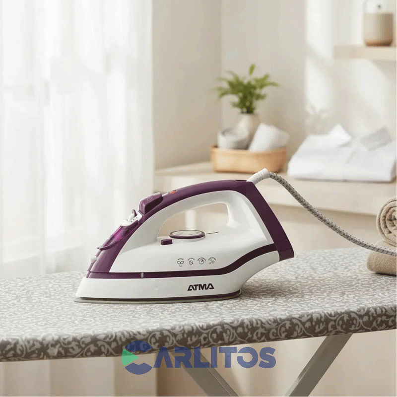 Plancha A Vapor Atma 2200 Watts Suela Ceramica Pav7271pi