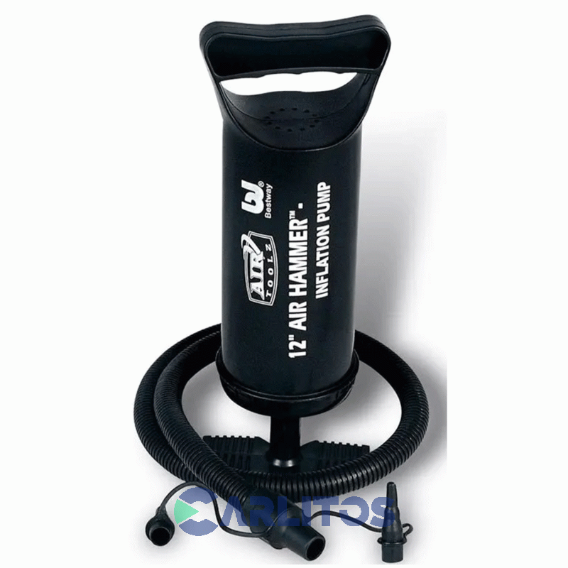Inflador Doble Accion Con 3 Adaptadores Bestway 62002