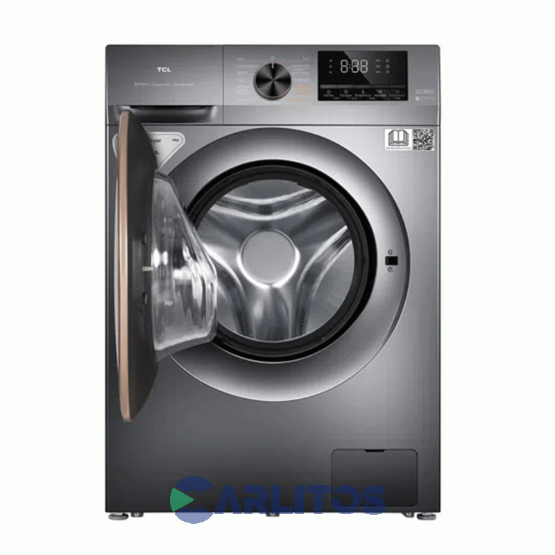 Lavasecarropa Tcl Inverter 10+6 Kg 1200 RPM Gris C2210wdg