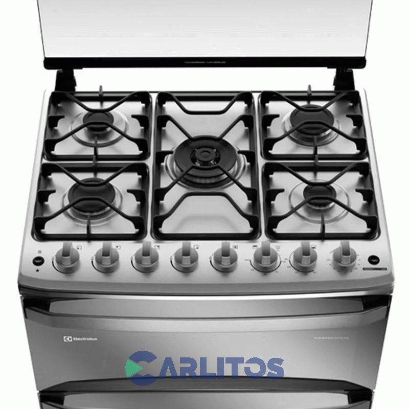 Cocina A Gas Electrolux 76 CM Acero Inoxidable Doble Horno F5edm